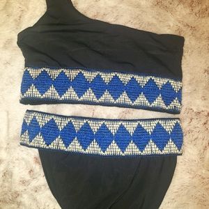 Elysiian Black and Blue Bikini